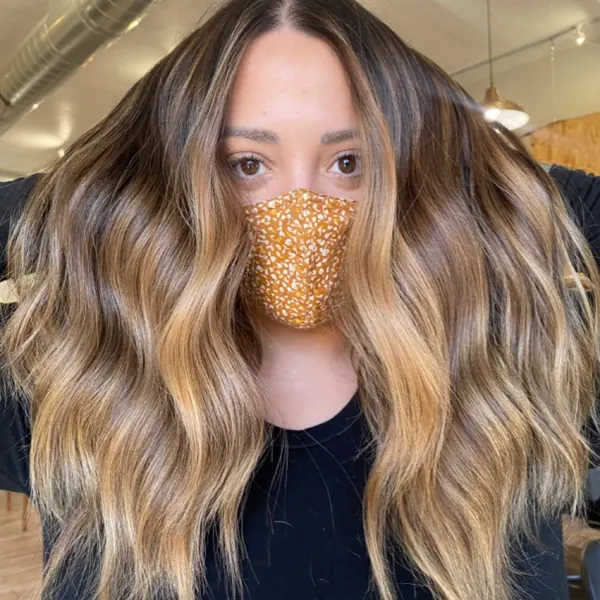 Golden balayage